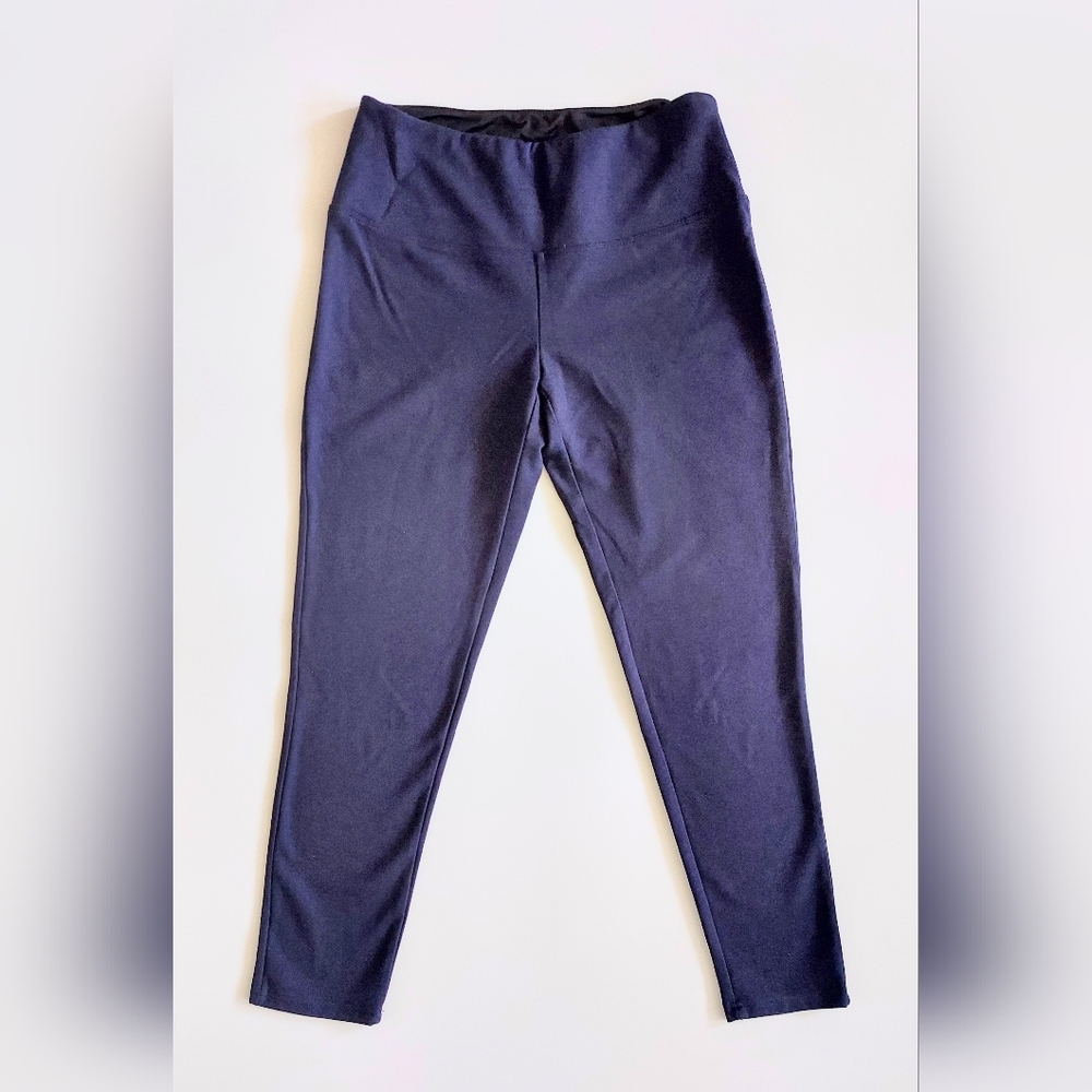 Alexander Jordan Tummy Control Leggings Blue Stretch Pull On Pants Size Medium